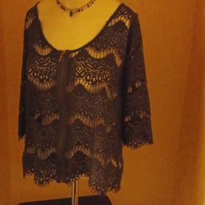 Super cool lace overshirt from Zara